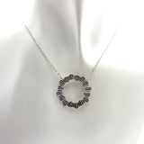 TU1.139 Cubic Zirconia Circle Sterling Silver Necklace