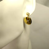TU1.172 Asymmetrical Gold Plated Sterling Silver Drop Earrings