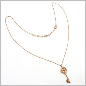 TU1.34 Key Rose Gold Plated Sterling Silver Necklace