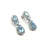AN11.37 Blue Topaz Drop Earrings Sterling Silver