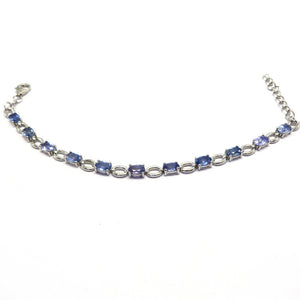 AN11.3.1 Tanzanite Chain Bracelet Sterling Silver