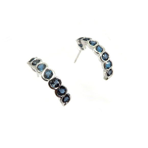 AN11.43 London Blue Topaz Earrings Sterling Silver