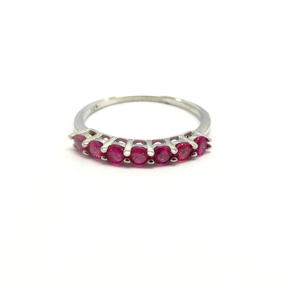 AN11.46 Ruby Band Ring Sterling Silver