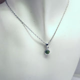 AN9.133 Round Peridot Pendant Sterling Silver