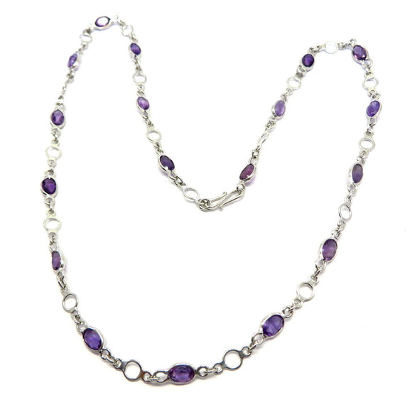 CA1.14 Amethyst Necklace Sterling Silver