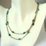 CA1.15 Emerald Chain Necklace Sterling Silver
