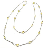 CA1.31 Citrine Gemstone Necklace Sterling Silver