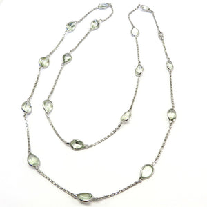 CA1.32 Green Amethyst Necklace Sterling Silver