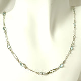 CA1.33 Blue Topaz Necklace Sterling Silver