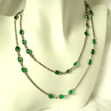 CA1.41 Green Agate Necklace Sterling Silver