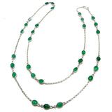 CA1.41 Green Agate Necklace Sterling Silver