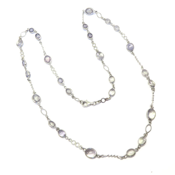 CA1.8 Synthetic Green Sapphire Necklace Sterling Silver