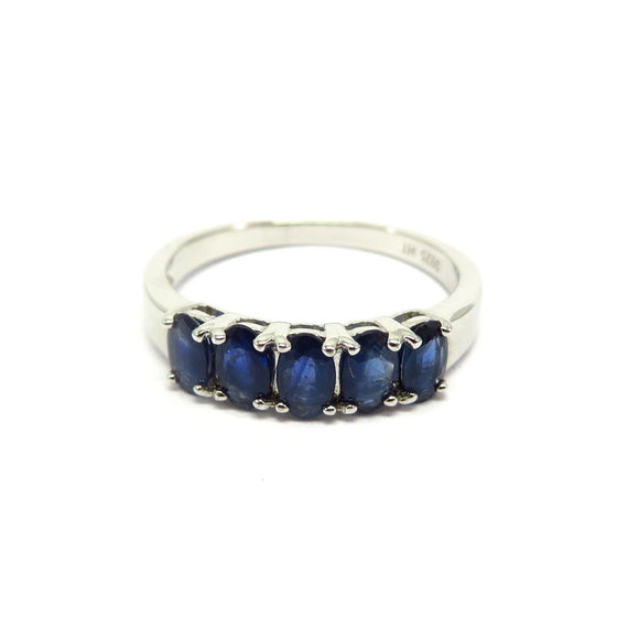 HG32.33 Sapphire Band Ring Sterling Silver