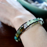 MT2.15 Multi-Colored Agate Leather Wrap Bracelet