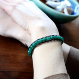 MT2.16 Green Agate Leather Wrap Bracelet