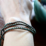 MT2.33 Gemstone Wraparound Bracelet Leather