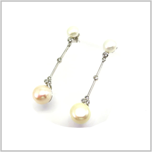 PS13.103 Freshwater Pearl Sterling Silver Earrings