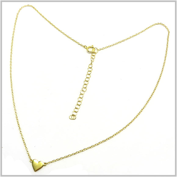 PS13.116 Heart Gold Plated Sterling Silver Necklace