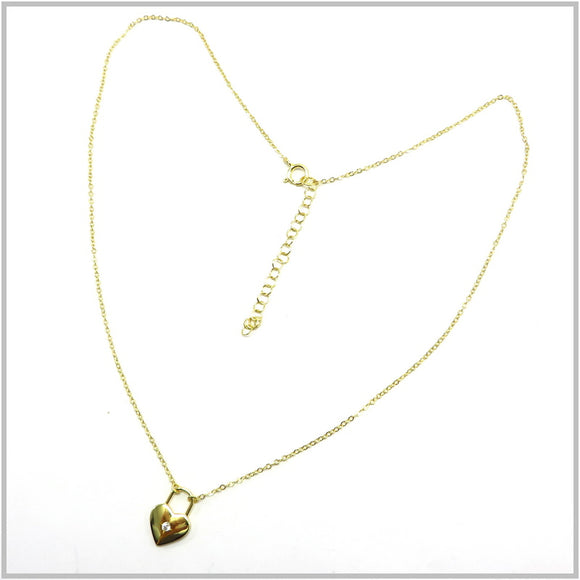 PS13.125 Heart Gold Plated Sterling Silver Necklace