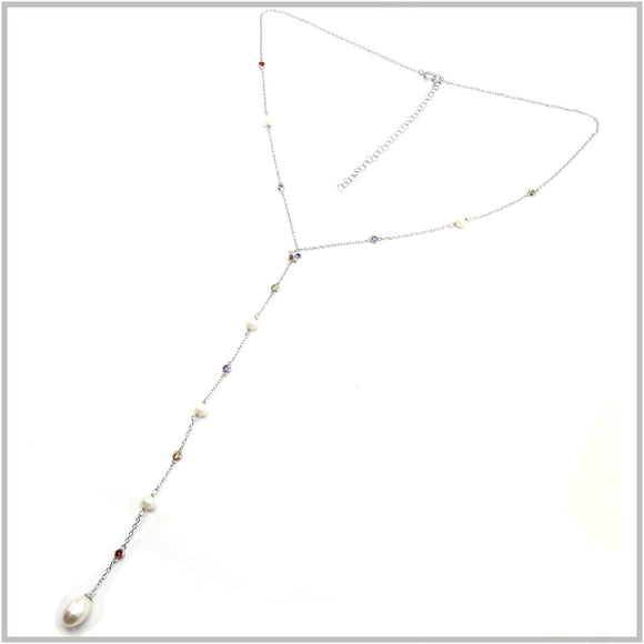 PS13.127 Freshwater Pearl Sterling Silver Necklace