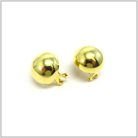 PS13.131 Ball Gold Plated Sterling Silver Earrings