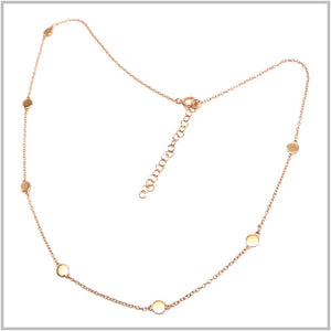 PS13.21 Disc Rose Gold Plated Sterling Silver Necklace
