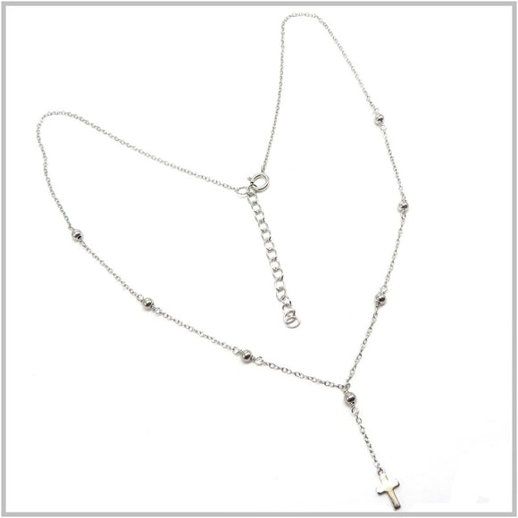PS13.25 Rosary Sterling Silver Necklace