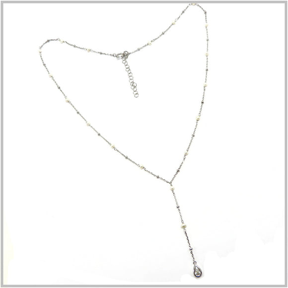 PS13.28 Freshwater Pearl Sterling Silver Necklace