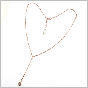 PS13.30 Freshwater Pearl Rose Gold Plated Sterling Silver Necklace