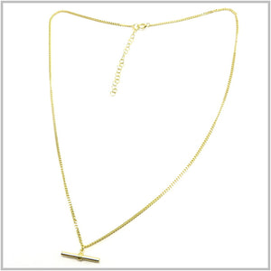 PS13.32 Bar Gold Plated Sterling Silver Necklace