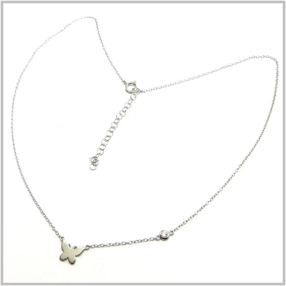 PS13.34 Butterfly Sterling Silver Necklace