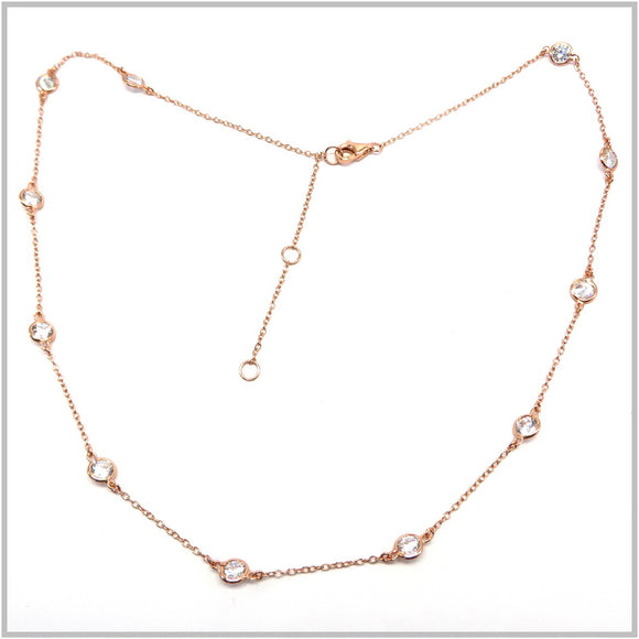 PS13.6  Rose Gold Plated Sterling Silver Necklace