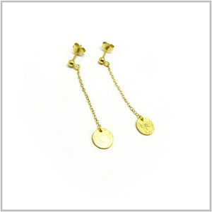 PS13.80 Disc Gold Plated Sterling Silver Earrings