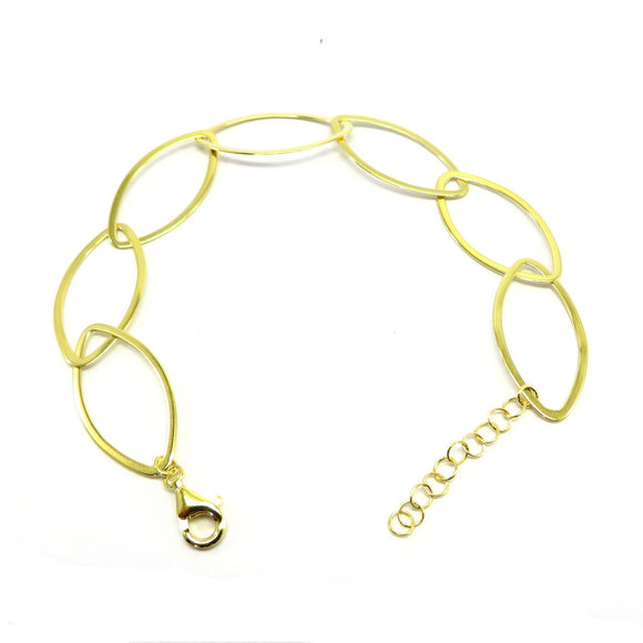 PS15.101 Linked Chain Bracelet Gold Plated Sterling Silver