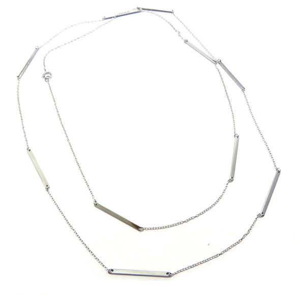 PS15.129 Bar Chain Necklace Sterling Silver