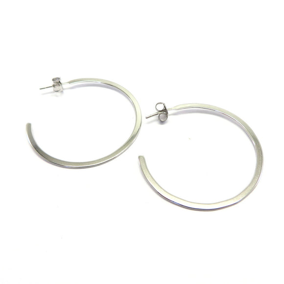 PS15.138 Classic Hoop Earrings Sterling Silver