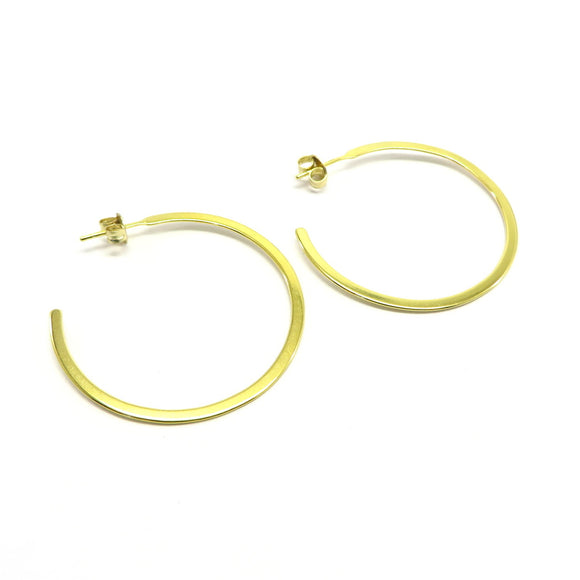 PS15.139 Classic Hoop Earrings Gold Plated Sterling Silver