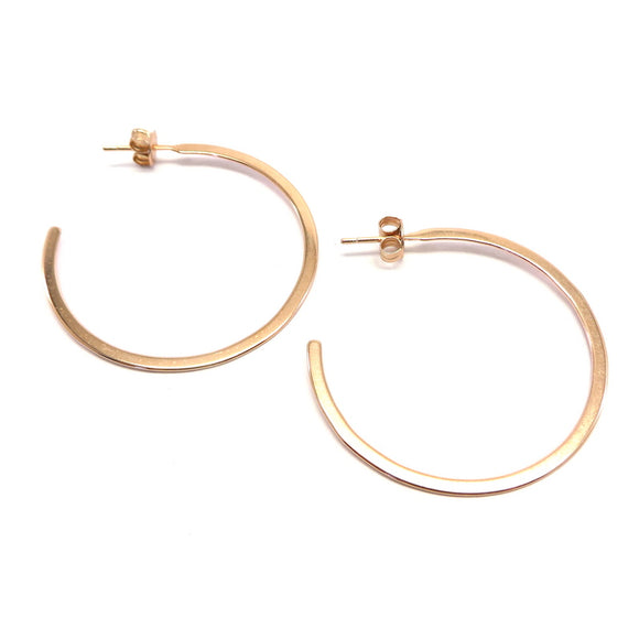 PS15.140 Classic Hoop Earrings Rose Gold Plated Sterling Silver