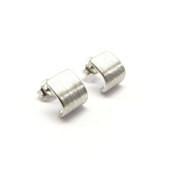 PS15.37 Matt Brushed Earrings Sterling Silver