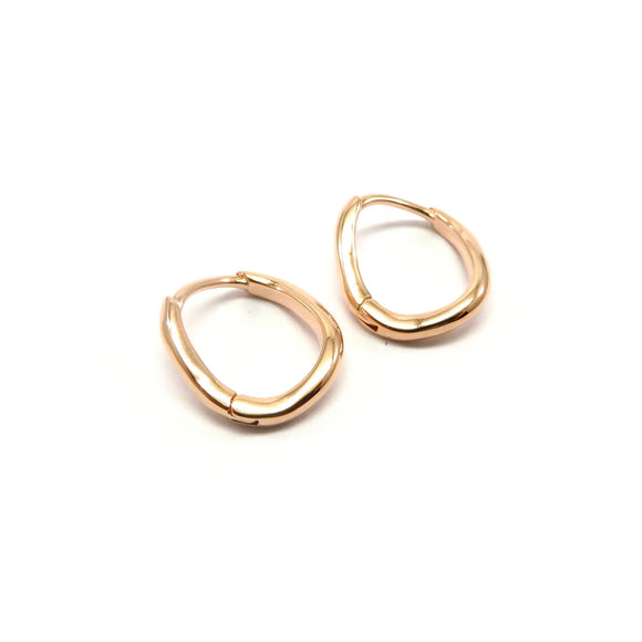 PS15.48 Twisted Hoop Earrings Rose Gold Plated Sterling Silver