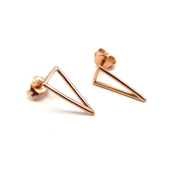 PS15.72 Spear-Point Earrings Rose Gold Plated Sterling Silver