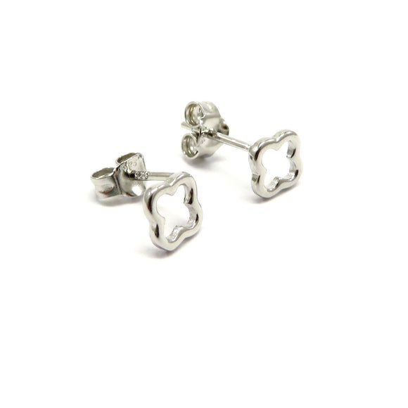 PS15.85 Cut-Out Clover Stud Earrings Sterling Silver