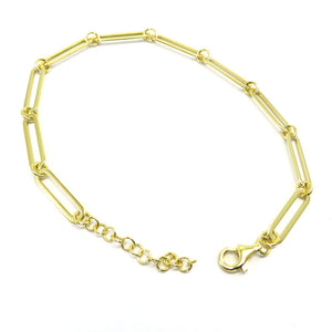 PS15.95 Linked Chain Bracelet Gold Plated Sterling Silver