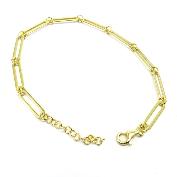 PS15.95 Linked Chain Bracelet Gold Plated Sterling Silver