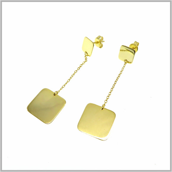 PS13.65 Gold Plated Sterling Silver Drop Earrings