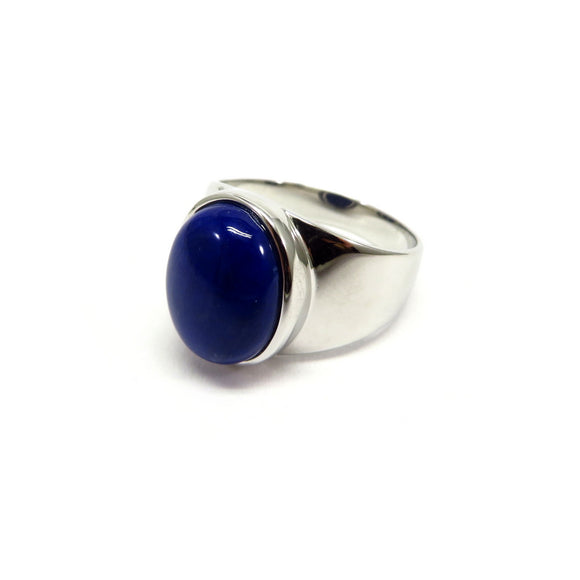 TC8.11 Oval Lapis Lazuli Ring Sterling Silver