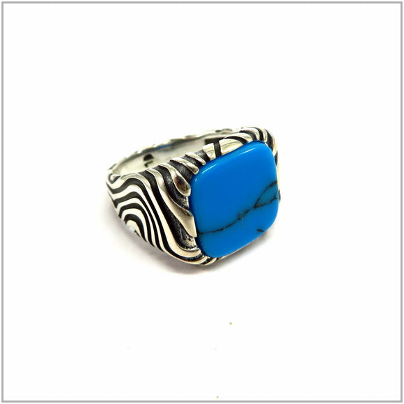 TU2.168 Turquoise Howlite Sterling Silver Ring