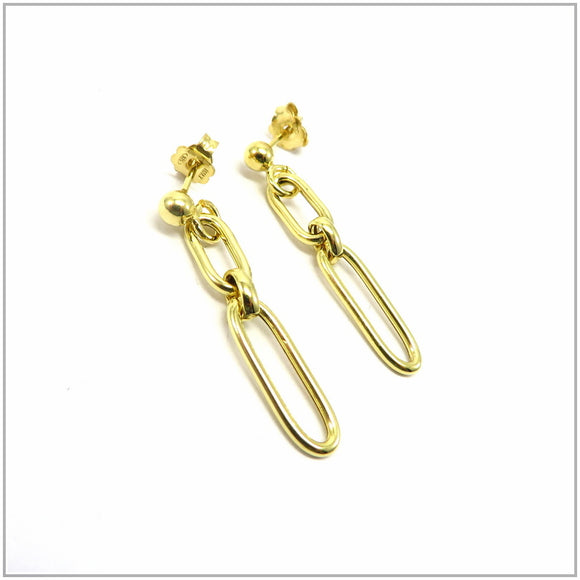 TU2.17 Chain Gold Plated Sterling Silver Earrings