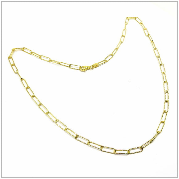TU2.84 Glittery Chain Gold Plated Sterling Silver Necklace
