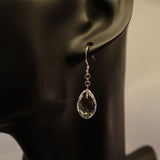 YS7.10 Crystal Teardrop Hook Earrings Sterling Silver
